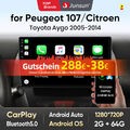 64GB Autoradio Für Toyota Aygo Citroen C1 Peugeot 107 Android 13 GPS Navi DAB+