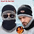 Wintermütze Strickmütze Warme Beanie Winter Mütze und Schal Damen und Herren