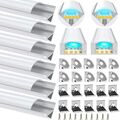 5X 1M LED ALUMINIUM PROFIL ALU SCHIENE DECKE FÜR LED STREIFEN LEISTE V/U FORM