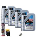 Motoröl 0W30 LIQUI MOLY 4L+HENGST Ölfilter+Ölschlammspülung+Ölablassschraube