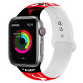 Sport Armband Apple Watch Series 9 8 7 6 5 4 3 2 SE Silikon Band Nike Off White