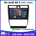 2+64G Android 13 Autoradio GPS Navi WIFI BT Carplay Für Audi A6 S6 RS6 1997–2004