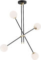 Schwarz Messing Opalmatte Glamour Moderne Hängelampe Pendelleuchte IP20