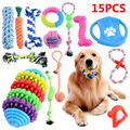 15-tlg Set Hunde Spielzeug Aus Seil Kauspielzeug Pet Dog Toy Hund Welpen Kauen