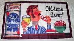 Pabst Blue Ribbon Bier USA Racing Banner 150 cm Fahne Flagge