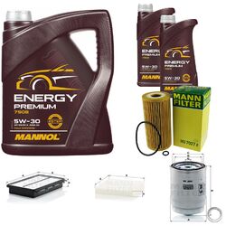 MANN Inspektionspaket 7 L MANNOL Energy Premium 5W-30 für Hyundai Tucson 2.0