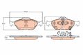 TRW Bremsbelagsatz, Scheibenbremse GDB3625 für TOYOTA