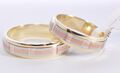 1 Paar Trauringe Eheringe Hochzeitsringe Gold 333 - Tricolor - Breite: 5,0 mm