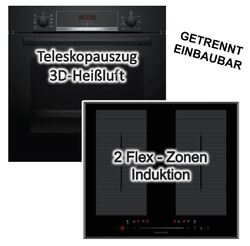 Herdset Bosch Backofen EcoClean mit Wolkenstein Induktionskochfeld autark 60 cm