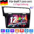 10" Android 13.0 Autoradio GPS Navi WIFI BT RDS DAB+ 6+128G Für Golf 7 2013-2017