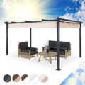 Pavillon 3x4 m Gartenzelt Pop-up Wasserdicht Stabil Pergola UV-Schutz Dach Beige