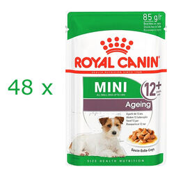 (€ 13,96/kg) Royal Canin Mini Ageing 12+ in Soße - Hunde-Nassfutter - 48 x 85 g