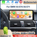 12,3" 8+128GB Android 14 CarPlay Autoradio DAB+ WiFi Für BMW X5 E70 X6 E71 CIC