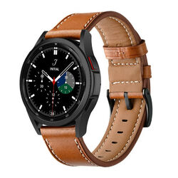 Echtes Leder Armband Für Samsung Galaxy Watch 6/4/5 Pro 45mm Active 2 40/44mm DE