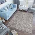 Langflor Teppich Modern Shaggy Ethno Design Geometrisch Weich Wohnzimmer ÖKOTEX