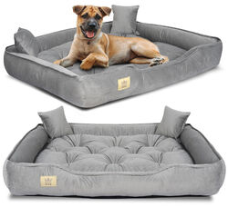 Hundebett Hundekissen 75-130 cm Große Hunde Hundesofa Hundekorb Katzenbett⭐⭐⭐⭐⭐ ✅ Top Qualität ✅ 4 Größen, 2 Farben ✅Weicher Samt