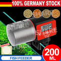 LCD Automatische Fischfutterautomat Auto Timer Fischfutterhaus 200ml Aquarium DE