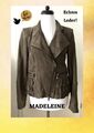 🌼 Taubengrau-braune edle Echtlederjacke - Madeleine - Gr. XS/ 34 - NP 499 🌼