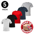  Herren einfache T-Shirts Multipack 4er-Pack 100 % Baumwolle leer kurzärmelig neu T-Shirt Fitnessstudio