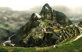 VLIES Fototapete-MACHU PICCHU-(45V)-350x260cm-Digitaldruck 7 Bahnen-mit Kleister