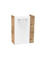 Fackelmann SBC MILANO Waschbeckenunterschrank 45 cm Braun hell/Weiß links