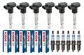 6x MAXGEAR Zündspule +6x BOSCH Zündkerze für VW Golf IV 1J1 2.8 V6 4motion Ford