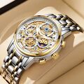 2024 Herren Quarzuhr Armbanduhr Analog Leuchtend 3ATM Wasserdicht Uhr mit Box