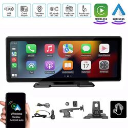 10.26" 2K Wireless CarPlay Android Auto Touchscreen Tragbare AutoRadio FM BT Neu