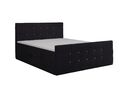 Boxspringbett Schlafzimmerbett PARIS 180x200 SCHWARZ Bettkasten + Topper SOFORT