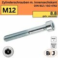 DIN 912- 8.8 M12 Zylinderschrauben mit Innensechskant-galv. verzi. M12- ISO 4762