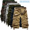 Herren Cargo Sommer Shorts kurze Hose Short Bermuda Casual Pants Baumwolle 3/4