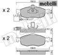 metelli 22-0146-1 Bremsbelagsatz für Scheibenbremse Bremsbelagsatz für Ford 