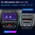 10.1'' WIFI Android12 autoradio Navi GPS DAB+CAM  Für Mitsubishi ASX 2010-2016