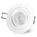 RF-2 LED-Einbaustrahler in weiß, schwenkbar 6W COB LED neutral weiß, GU10 230V