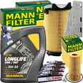 MANN INSPEKTIONSPAKET+5L MANNOL 504 5W-30 ÖL passend für AUDI A3 VW SEAT 2.0 FSI