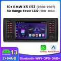 2+64G Carplay Android 13 Autoradio Für BMW 5er E39 X5 E53 7er E38 GPS Navi BT FM