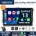 4+64G Autoradio Android 13 Carplay GPS NAVI Für VW GOLF 5/6 Touran Passat Tiguan