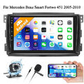 Für Mercedes Benz Smart Fortwo 451 2005-2010 Autoradio Android 13 WIFI Navi +Kam