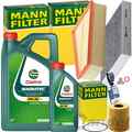 MANN INSPEKTIONSPAKET+6L CASTROL 5W30 ÖL passend für 2.0TDCI FORD MONDEO 4 S-MAX