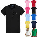 Neu Poloshirt Ralph-Lauren Polo Damen Classic Slim Fit Polohemd Kurzarm S-XL