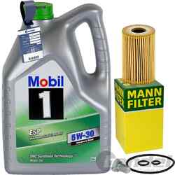 MANN ÖLFILTER+MOBIL 1 5W-30 ÖL passend für VW GOLF 5+6 PASSAT B6+B7 1.6-2.0 TDI