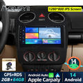 2+64G Android 14 Autoradio Carplay WiFi GPS Navi Kam für VW New Beetle 2001-2010