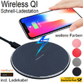 Wireless Qi Ladegerät Ladestation Induktive QI Charger Kabellos iPhone Samsung ✔