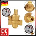 Einstellbar Druckminderer DN15 1/2" Ventil Wasser Druckregler mit Manometer
