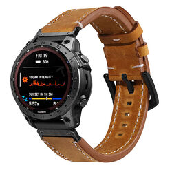 Für Garmin Fenix 7 7X 6 6X Epix Pro 5 5X Plus 3HR S70 60 Quickfit Leder Armband