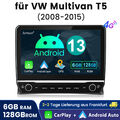 6+128GB Für VW T5 Multivan Autoradio Navi GPS Bluetooth Android Auto CarPlay SWC