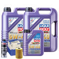 Motoröl 5W40 LIQUI MOLY High Tech 11L+MAHLE Ölfilter +Spülung