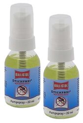 2 x 20ml Ballistol Stichfrei Pump Spray Mücken Moskito Grasmilbenschutz