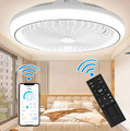 Moderne Smart-LED-Deckenleuchte Fan Deckenventilator Mit Lampe + Fernbedienung A