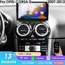 32GB Für Opel Corsa D 2007 2008-2012 Android 13 Autoradio GPS Navi DAB+ CarPlay